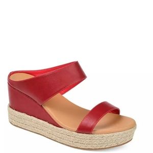 JOURNEE COLLECTION WOMENS ALISSA WEDGE SANDAL - RE